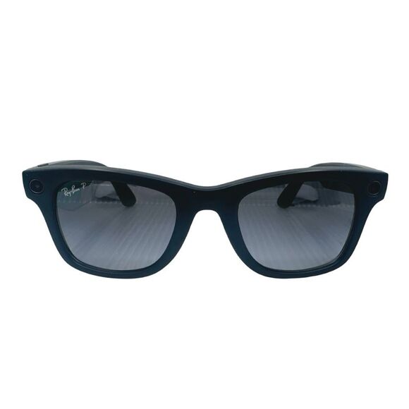 Ray-Ban Meta RW4006 Wayfarer Sunglasses Matte Black Polar Gradient Graphite NWT - Picture 2 of 14